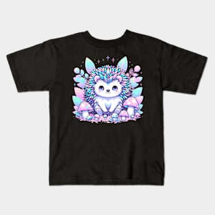 Hedgehog Cute Kawaii Cottagecore Pastel Aesthetic Kids T-Shirt